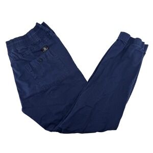 DC Shoes Mens Jogger Pants Navy Blue Tapered Fit Elastic Waist Drawstring Size L